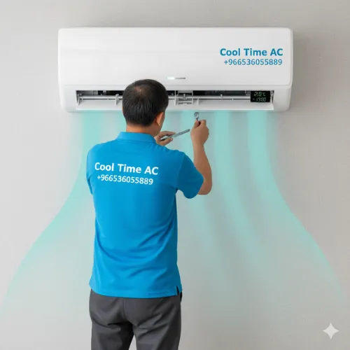 Certified HVAC technician working on air conditioning unit